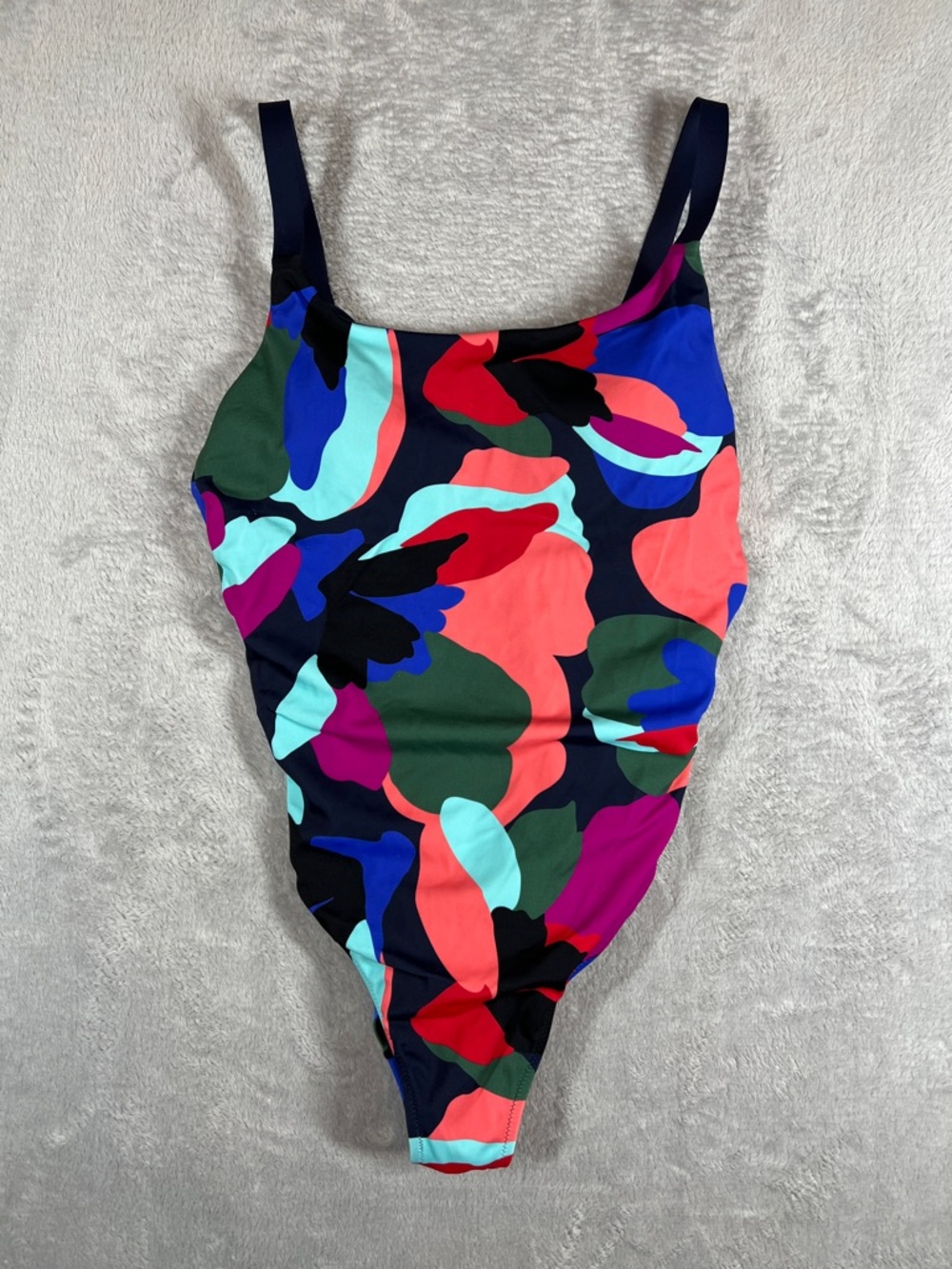 Athleta Hermosa Multicolor Abstract Print One-Piece Swimsuit Medium